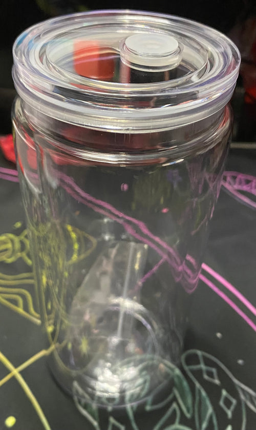 Clear plastic container with a clear lid 