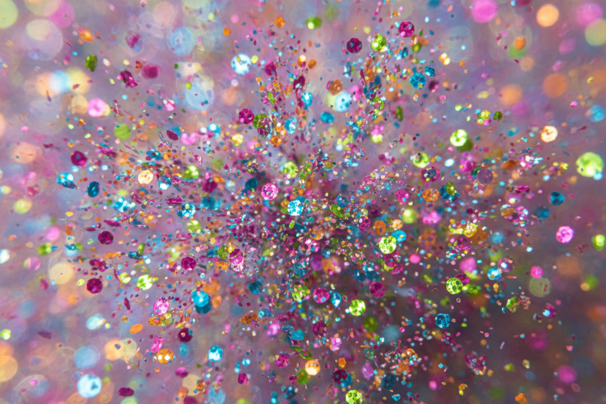 colorful glitter