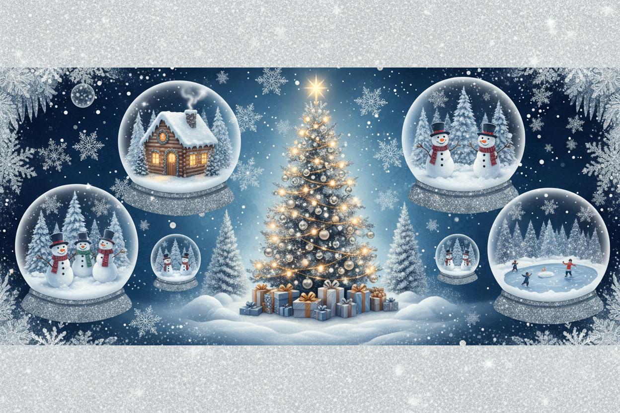 Snow globe tumbler wrap