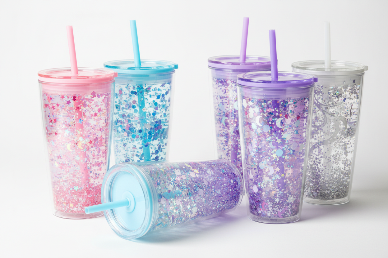 Snow globe tumblers bright